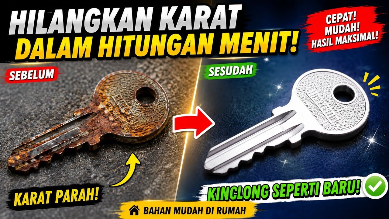 Cara Cepat Membersihkan Karat di Besi dan Kunci