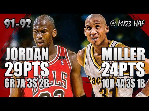 Michael Jordan vs Reggie Miller Highlights (1991.12.30) - 53pts Total! GOOD OLD RIVALRY!