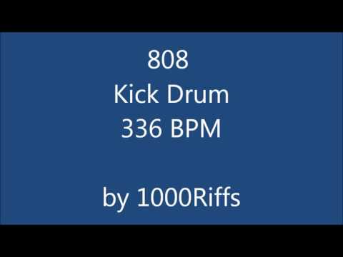 808 Kick Bass Drum 336 BPM - Beats Per Minute