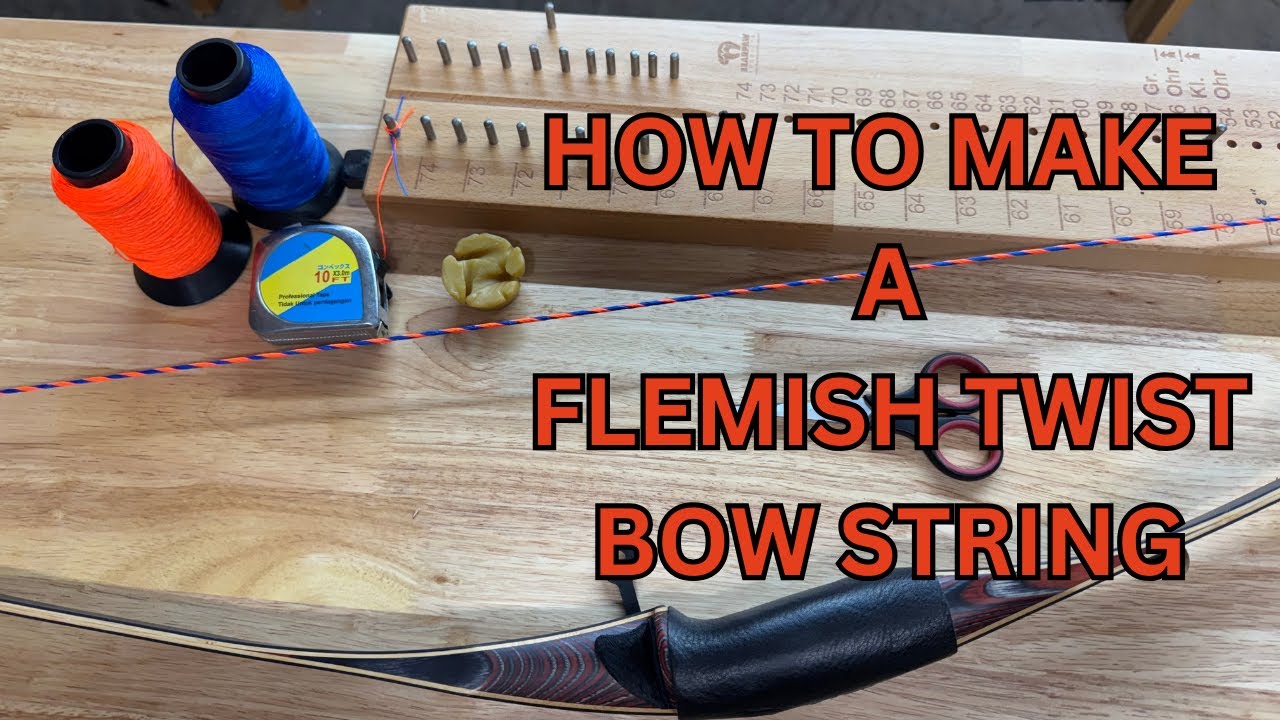 Pees maken. Hoe maak je een Vlaamse pees voor een lange boog of recurveboog / traditioneel boogschieten