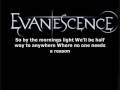 Evanescence - Anywhere Lyrics 