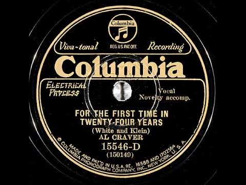 For the First Time in 24 Years ~ Al Craver with Novelty Accomp. (1930)