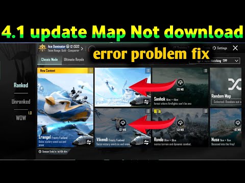 How to Fix maps Download error in bgmi 4.1 update l PUBG map not download problem solve