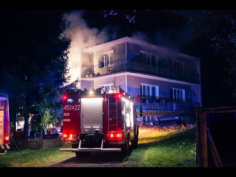 14.10.2015 - Słopnice. Pożar budynku mieszkalnego