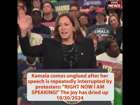 What's up with Freak leg kicks? Kamala unglued when interrupted by protesters; Trump Garbage Truck