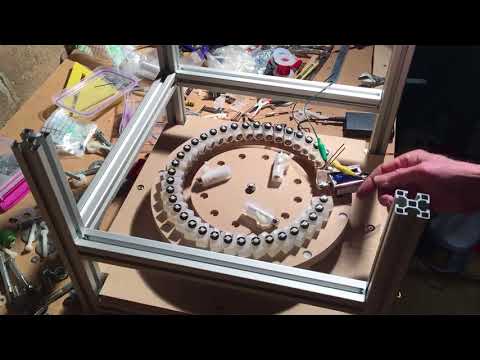 Spiral Magnetic Motor Test Setup
