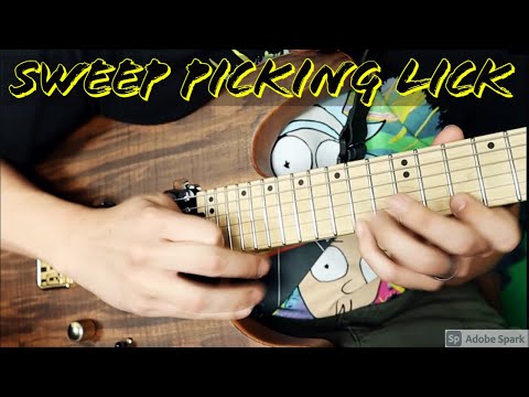 Sweep Picking Shred Lick In B Minor 218bpm