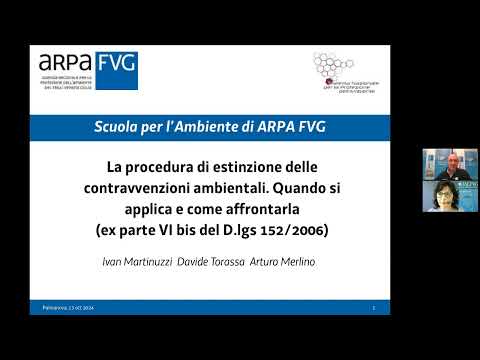 frame del video: la procedura di estinzione del..., visibile all'interno del canale youtube di arpa fvg