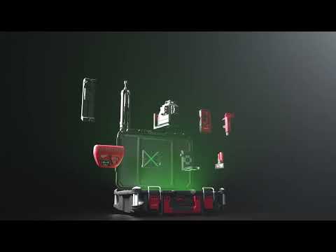 Milwaukee M123pl-401c  1 X 4.0ah Redlithium Green Self-Levelling Cross-Line Laser Level | Screwfix