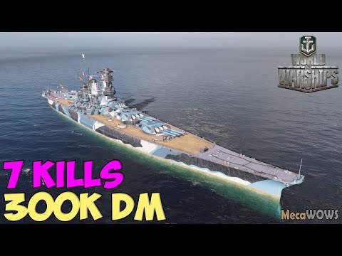 World of WarShips | Yamato | 7 KILLS | 300K Damage - Replay Gameplay 1080p 60 fps