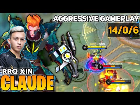 7 Min Maks Level ,Claude Fast Rotation and Killing | By RRQ XINNN - Mobile Legend