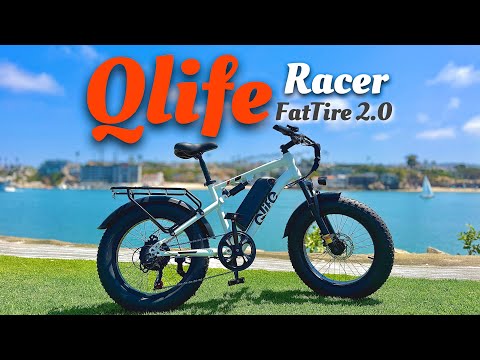 Qlife Racer Electric Bike for Adults - 21-Speed Mountain Lightweight Ebike with Peak 1000W 20+MPH Brushless Motor, 375Wh Removable Battery, 26X2.1 Tire Step Over E-MTB, Up to 40 Miles,Black video review thumbnail