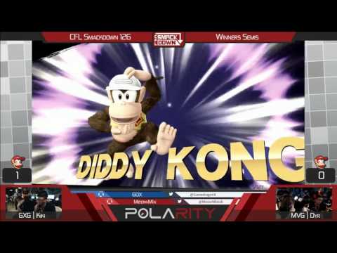 CFL Smackdown 126 WiiU - GxG | Kiki (Diddy Kong) vs MVG | Dyr (Diddy Kong) - Winners Semis