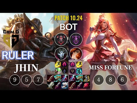 GEN Ruler Jhin vs Miss Fortune Bot - KR Patch 10.24