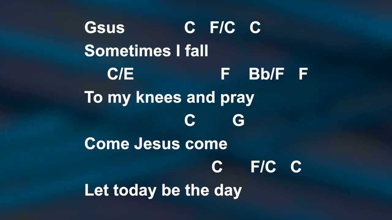 Come Jesus Come (Capo 1-C)  || Lyrics and Chords || Congregational key