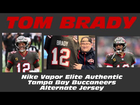 TOM BRADY Nike Vapor Elite Tampa Bay Buccaneers Alternate Jersey Review - New Release Unboxing