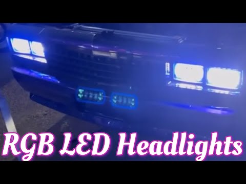 1987 GMC Caballero RGB led Headlight upgrade!!🔥🔥