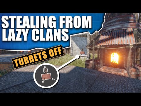 STEALING FROM LAZY CLANS to BUILD MY BASE | Rust Solo Survival (2 of 5)