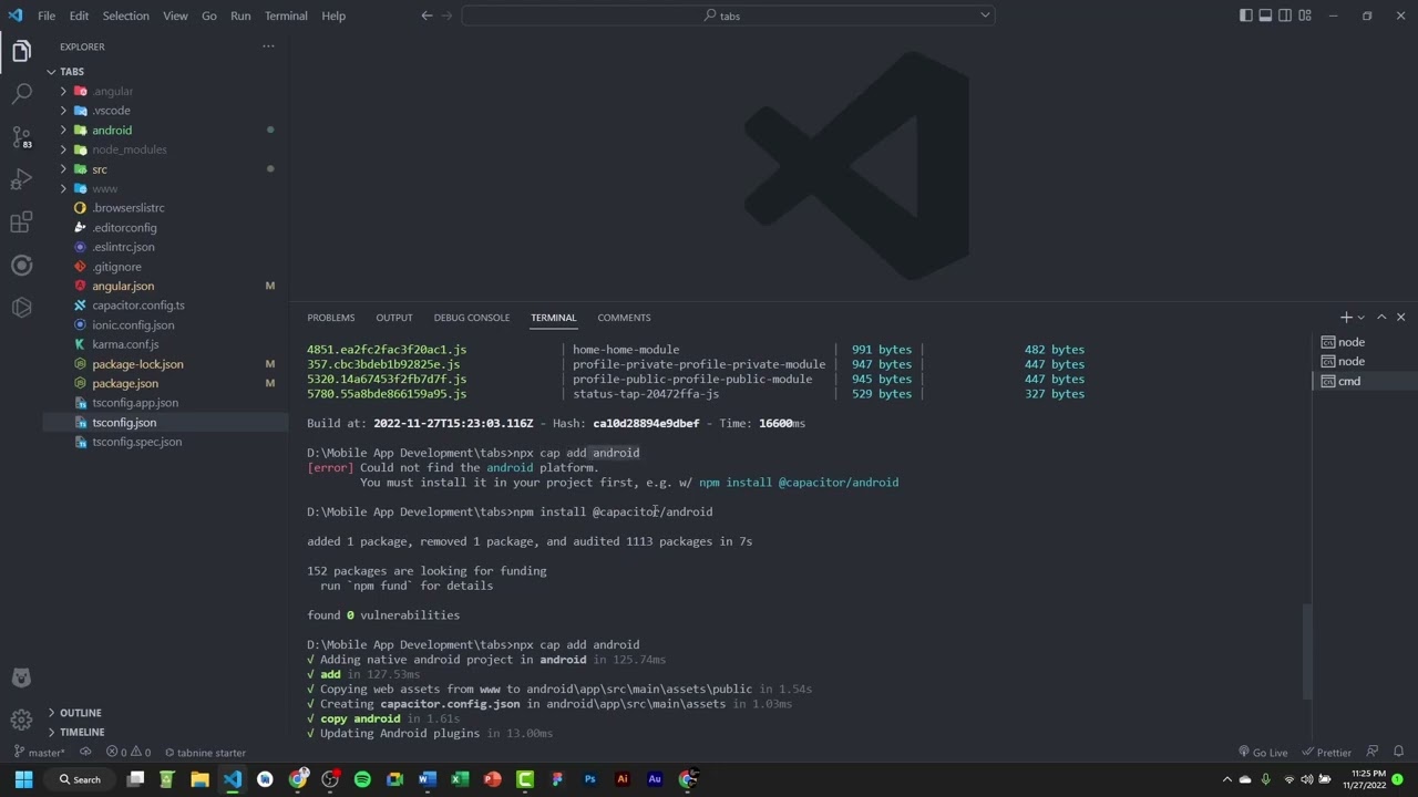 Ionic UI - Converting IONIC Project to APK (with corrections on code on part 2) - Part 3/3