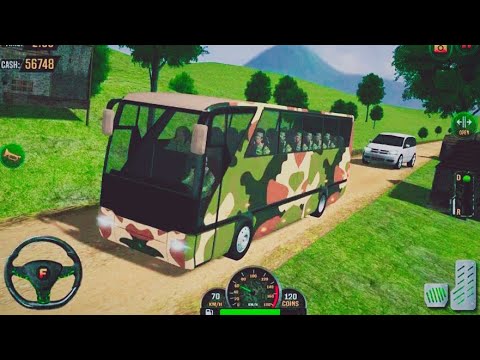 Army Bus Driving Simulator Offroad Soldier Duty Bus Driving - Android Gameplay