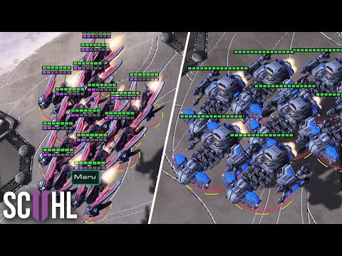 MASS RAVENS vs. MASS BATTLECRUISERS - Starcraft 2: Maru vs. Special