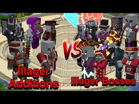 100 Hundred Plus - Minecraft |Mobs Battle| Illager Additions  VS Illager Bosses