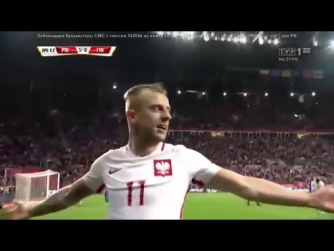 Poland 5-0 Finland. Goal Kamil Grosicki