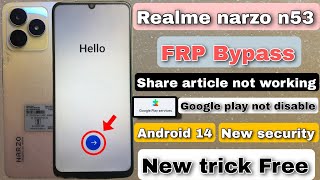Download lagu Realme Narzo N53 FRP Bypass Android 14 | New Trick | Realme Narzo (RMX3761) Google Account Bypass | mp3