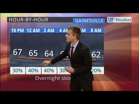 6 PM Mar 11, 2018: "Freeze Warning Tonight" by UF Forecast Grayson Jarvis