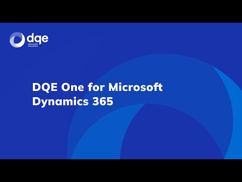 [EN] DQE One for Microsoft Dynamics 365