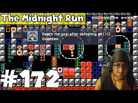 Mario Maker: The Midnight Run #172 -  One Screen Goomba Castle
