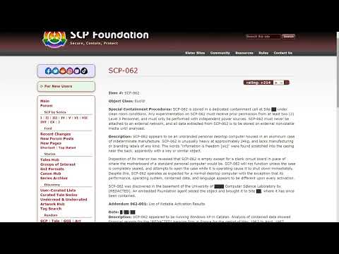 [SCP 062] Quantum Computer