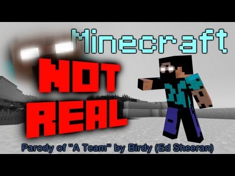 ''Not Real'' A Minecraft Parody of ''A Team'' by Birdy (Ed Sheeran)