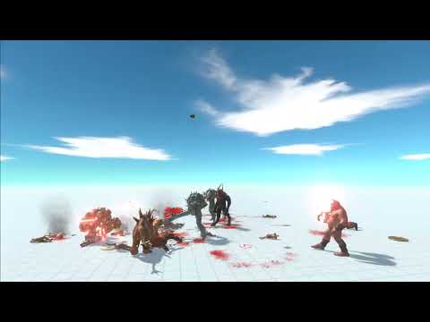 Infernal Showdown: Demons & Golems vs. Ancient & Modern Humans in 4K Battle!