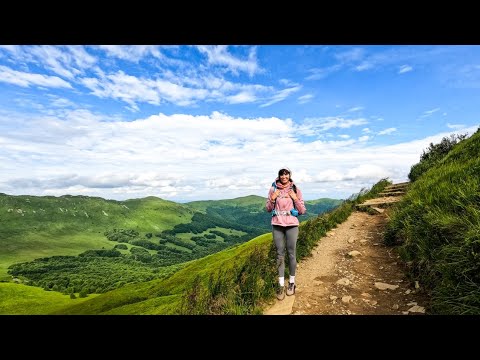 Bieszczady. Bieszczady mountains. Wołosate - Tarnica - Wołosate. Wędrówka po Bieszczadach. 4K