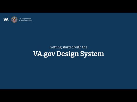 Getting started with the VA Design System