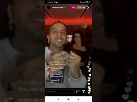 Lento Remix instagram live - Lauren Jauregui and Rauw Alejandro