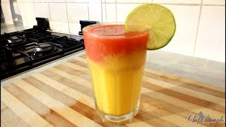 Mango And Strawberries Summer Drink Recipe [Jamaican Chef ] | Recipes By Chef Ricardo