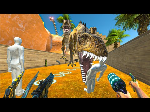 FPS ALONE AMONG DINOSAURS DEATH RUN! CAN I SURVIVE?-Animal Revolt Battle Simulator