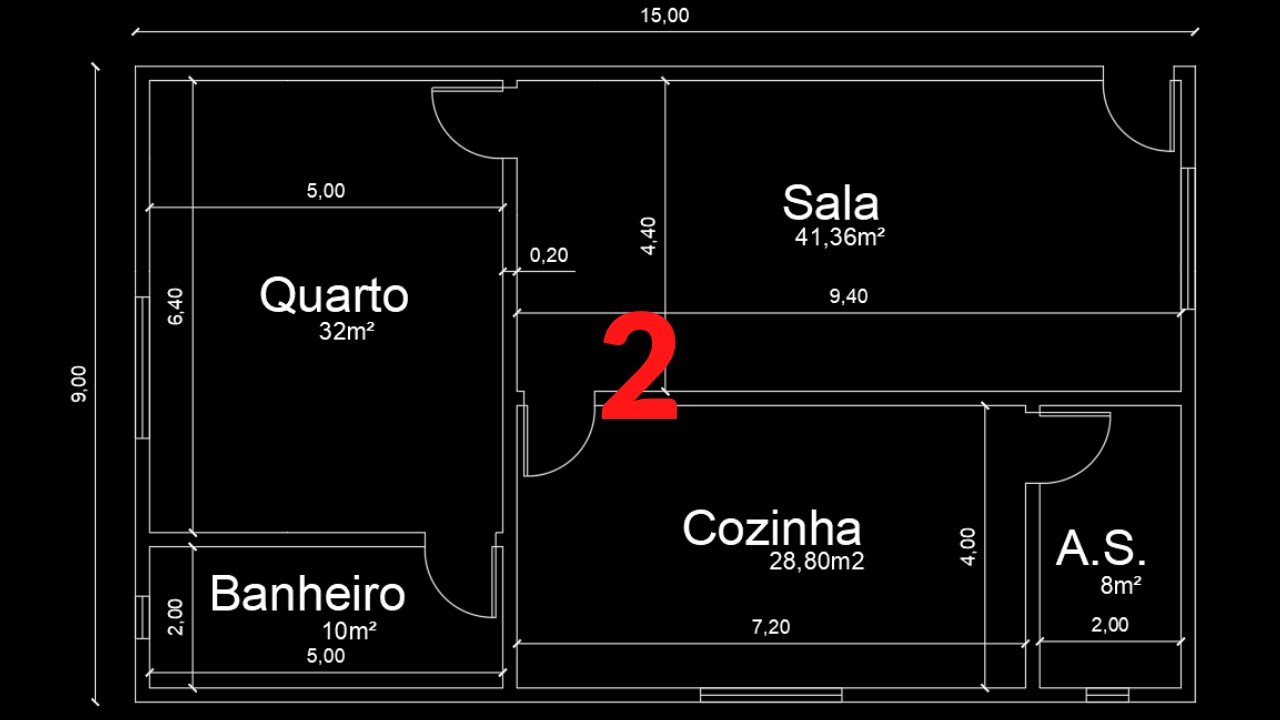 AutoCAD #02 - Como fazer a Planta Baixa de um Apartamento - Parte 2/2