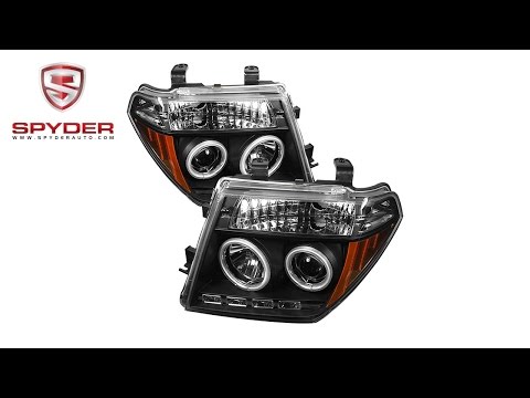 Spyder - Nissan Frontier 05-08 / Nissan Pathfinder 05-07 Projector Headlights - CCFL Halo - Black
