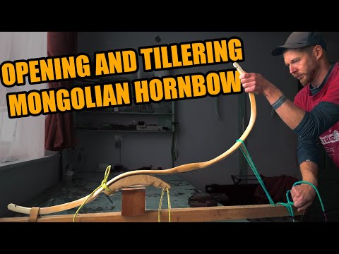 How to Make a Mongolian Hornbow – Episode 4: Opening and Tillering bow
