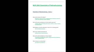 nur 2063 nur2063 essentials of pathophysiology exam 2 latest 2021 2022 rasmussen 2