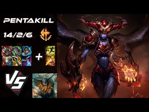JUNGLE Shyvana vs Olaf [PENTAKILL] - EU Grandmaster Patch 25.24