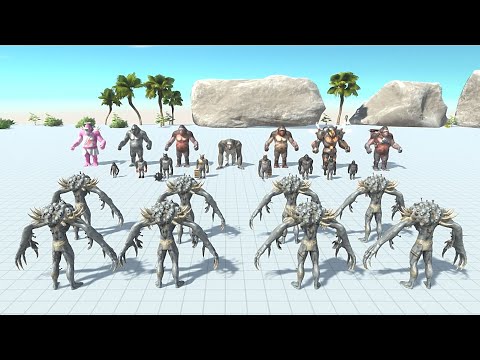 Mutant primates with all skin goro and old goro VS  x8Bosses (no Dragon) - Animal Revolt Battle