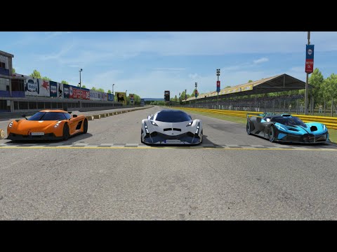 Devel Sixteen vs Bugatti Bolide vs Koenigsegg Jesko Absolut at Monza Full Course