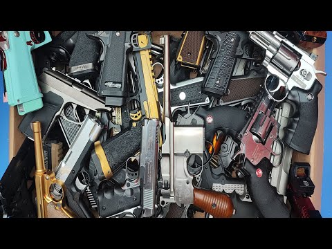 Box of Airsoft Guns #1 ! Military Weapons - Reloading Airsoft Military Guns