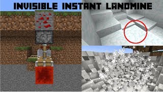 Minecraft Invisible INSTANT Landmine  Minecraft Wa