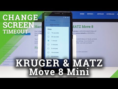 How to Personalize Screen Timeout in Kruger & Matz Move 8 Mini - Sleep Time