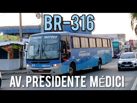 MOVIMENTAÇÃO DE ÔNIBUS #88 Avenida Presidente Médici (BR-316) Timon Maranhão #movimentaçãodeônibus 